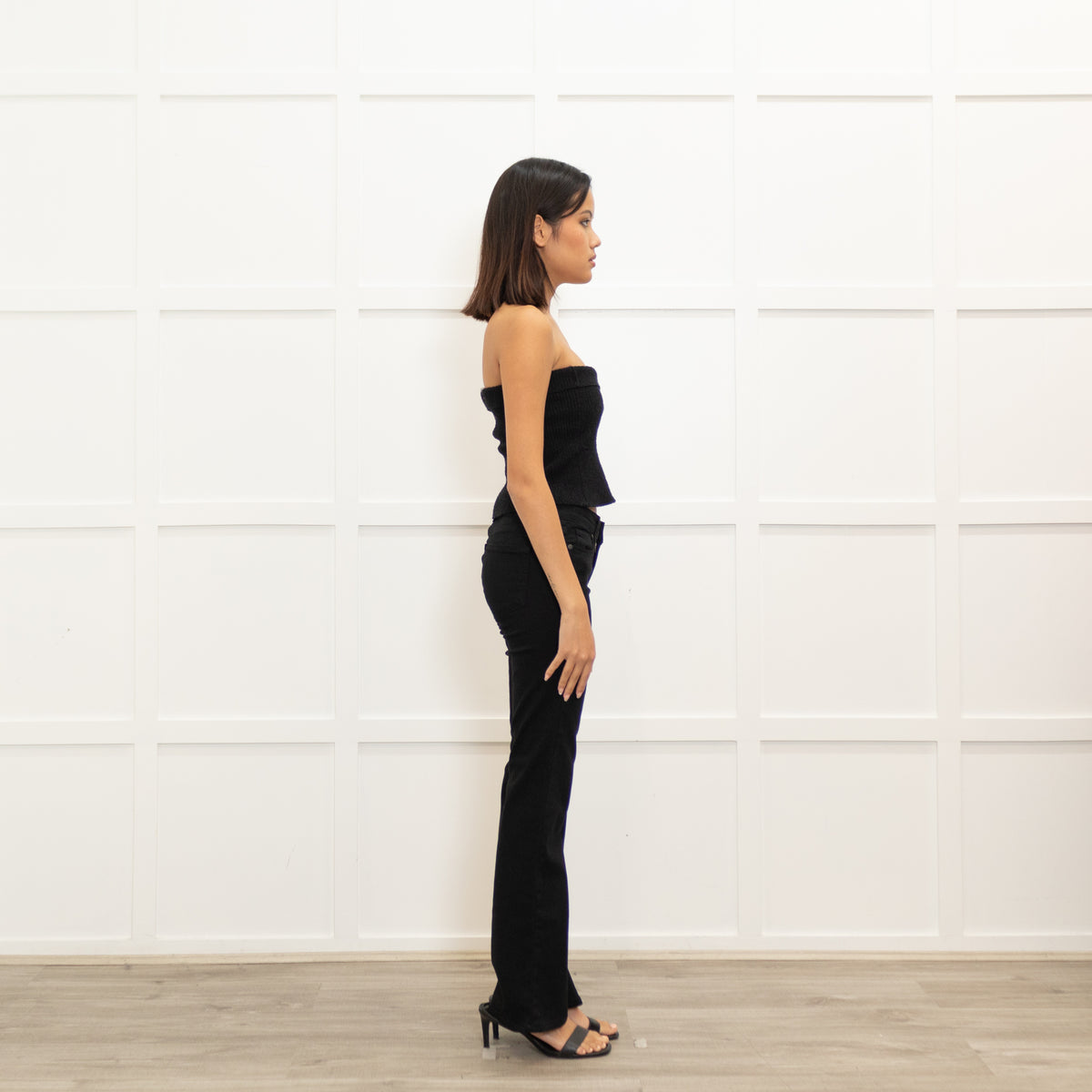 Paige Black Stretch Bootleg Jeans