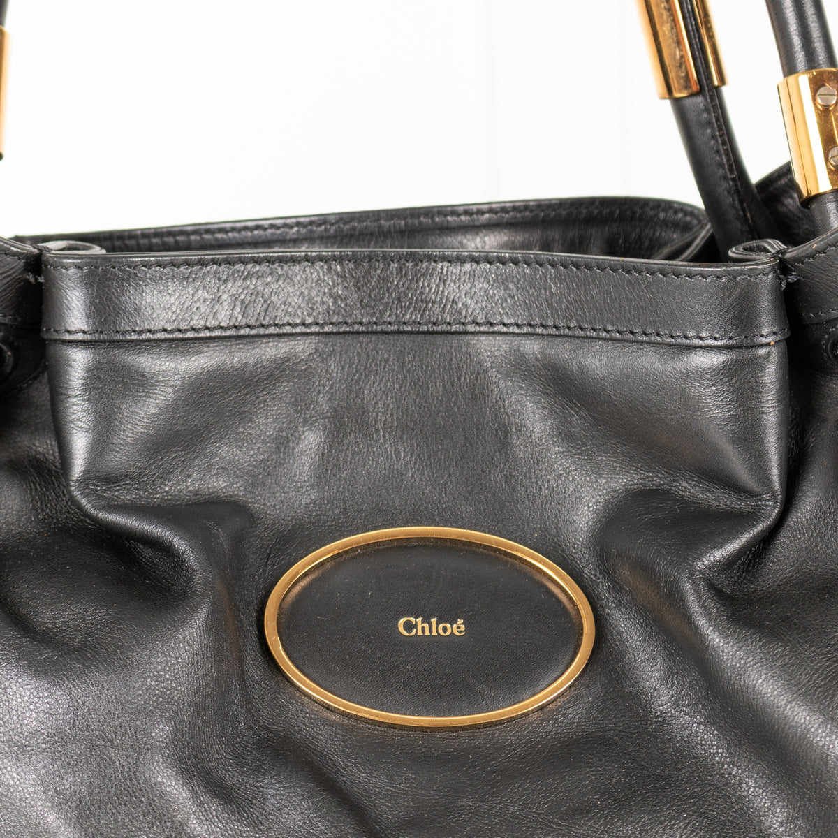 Chloe Black Leather Victoria Handbag