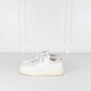 Prada White Leather Platform Trainers
