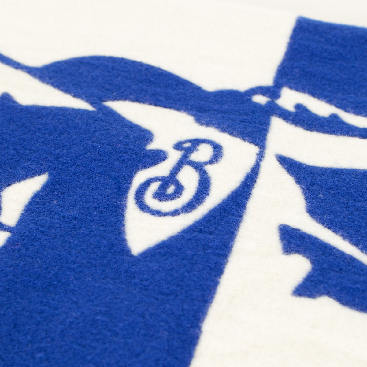 Burberry  Blue White EKD Cashmere Blend Scarf