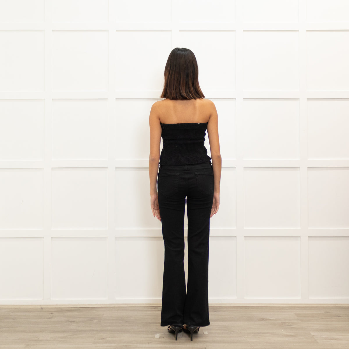Paige Black Stretch Bootleg Jeans