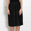 Marni Black on Black Circles Print Below Knee Silk Mix Skirt