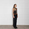 Stella Nova Brown Check Knitted Vest