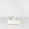 Prada White Leather Platform Trainers