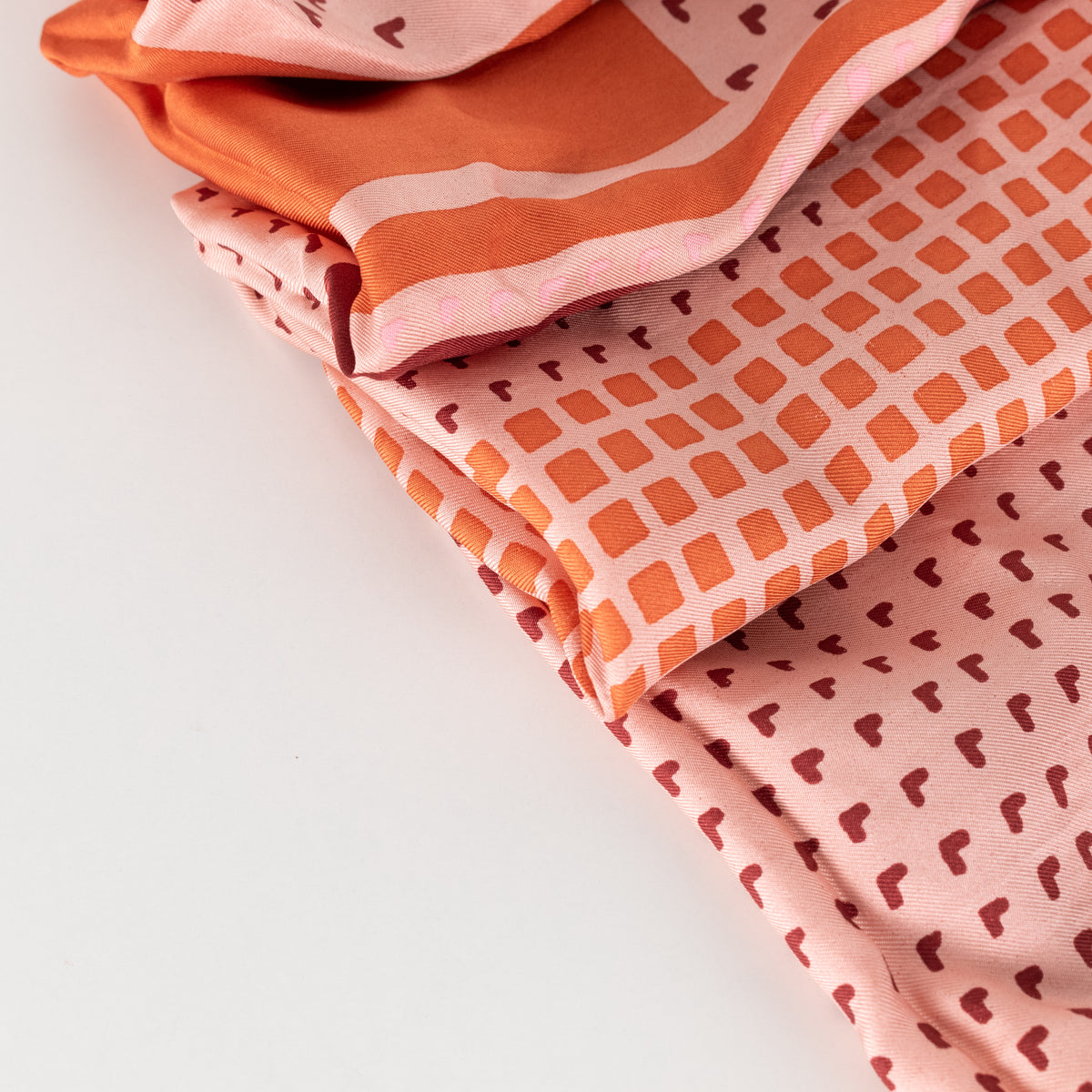 Christian Dior Rose Print Square Silk Scarf
