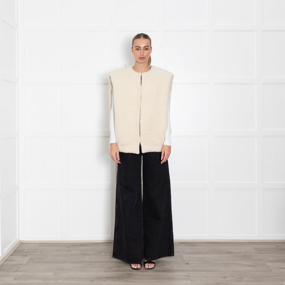 Isabel Marant Gwendalia Brushed Wool Cream Gilet