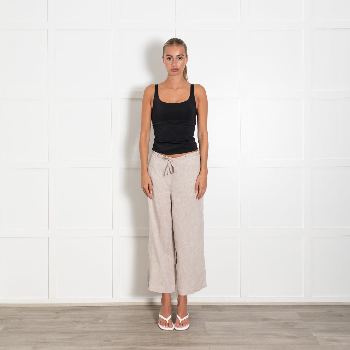 Lafayette 148  Beige Linen Trousers