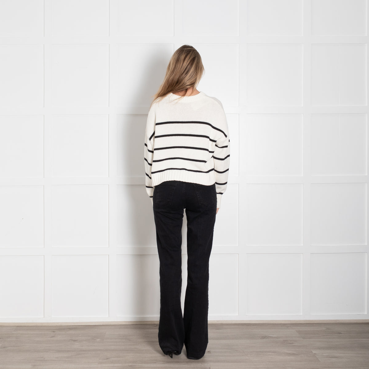 Jenni Kayne Cream & Black Stripe Cotton Jumper