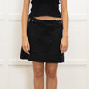 Joseph Black Wool Mini Skirt With Belt