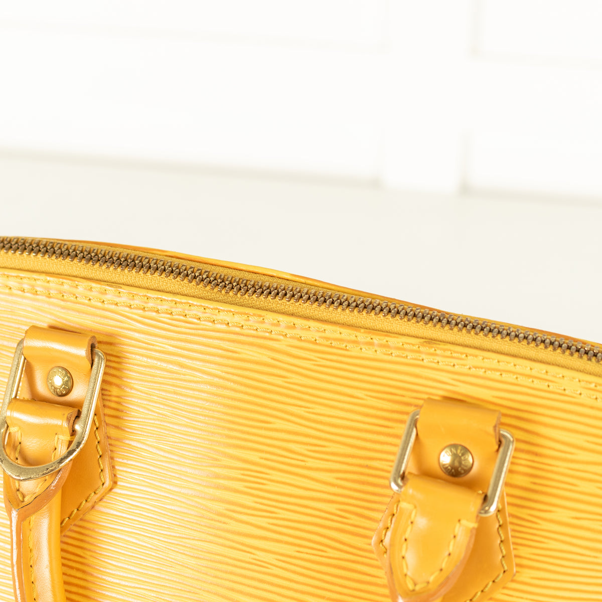 Louis Vuitton Yellow Alma Pm Epi Leather Bag