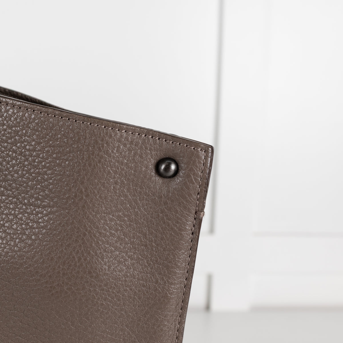 Akris Taupe Medium Shoulder Leather Tote Bag