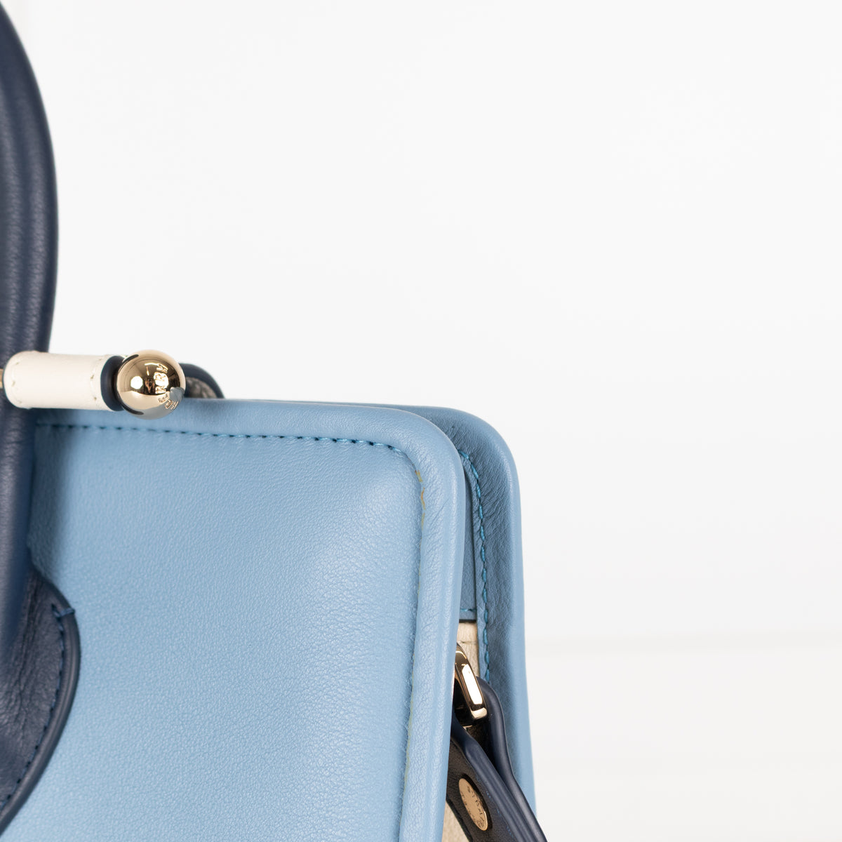 Strathberry Blue Colour Block Midi tote