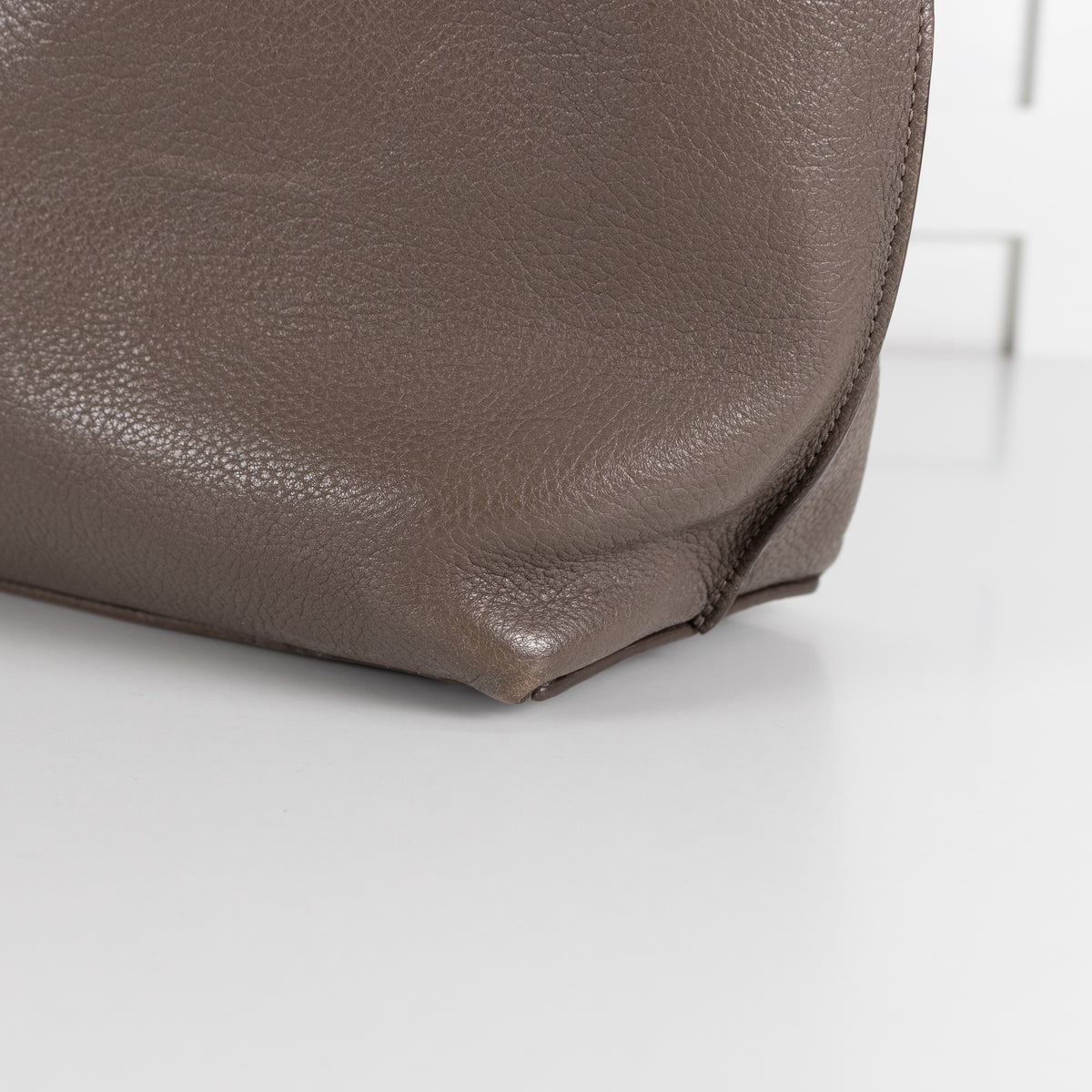 Akris Taupe Medium Shoulder Leather Tote Bag