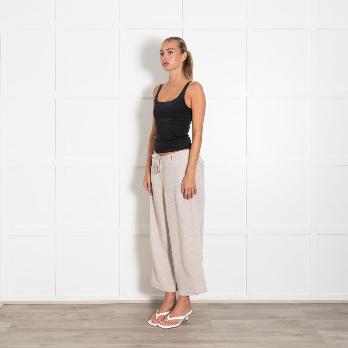 Lafayette 148  Beige Linen Trousers