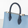 Strathberry Blue Colour Block Midi tote