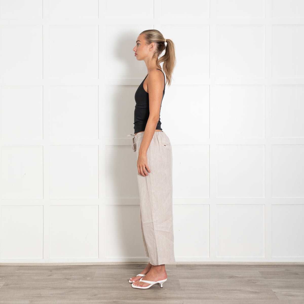 Lafayette 148  Beige Linen Trousers