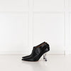 Malone Souliers Black Pointed Toe Ankle Boots with Silver Heel
