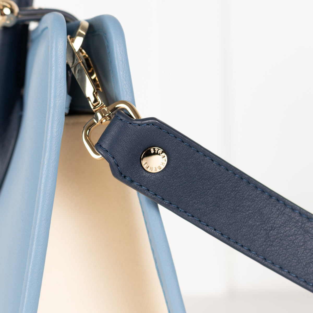 Strathberry Blue Colour Block Midi tote