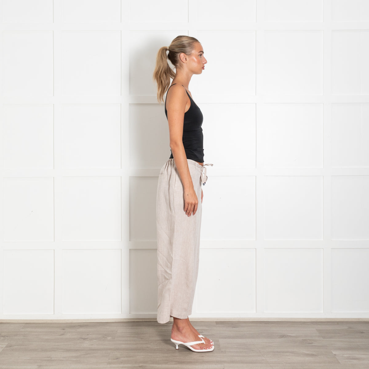 Lafayette 148  Beige Linen Trousers