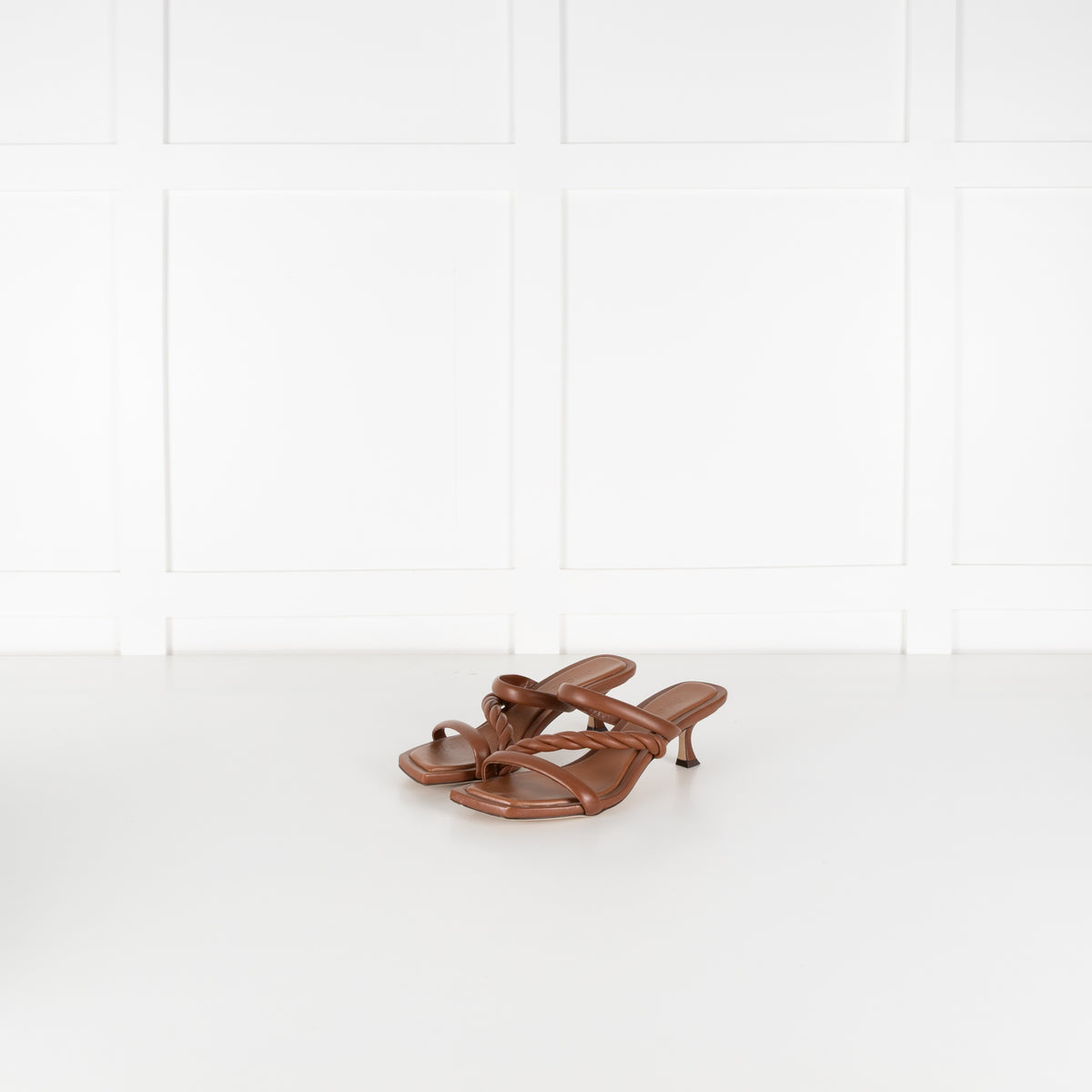 Jimmy Choo Tan Nappa Leather Strappy Heeled Sandals