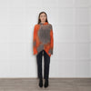 Rabens Saloner Orange and Grey Tie Dye Mohair Jumper