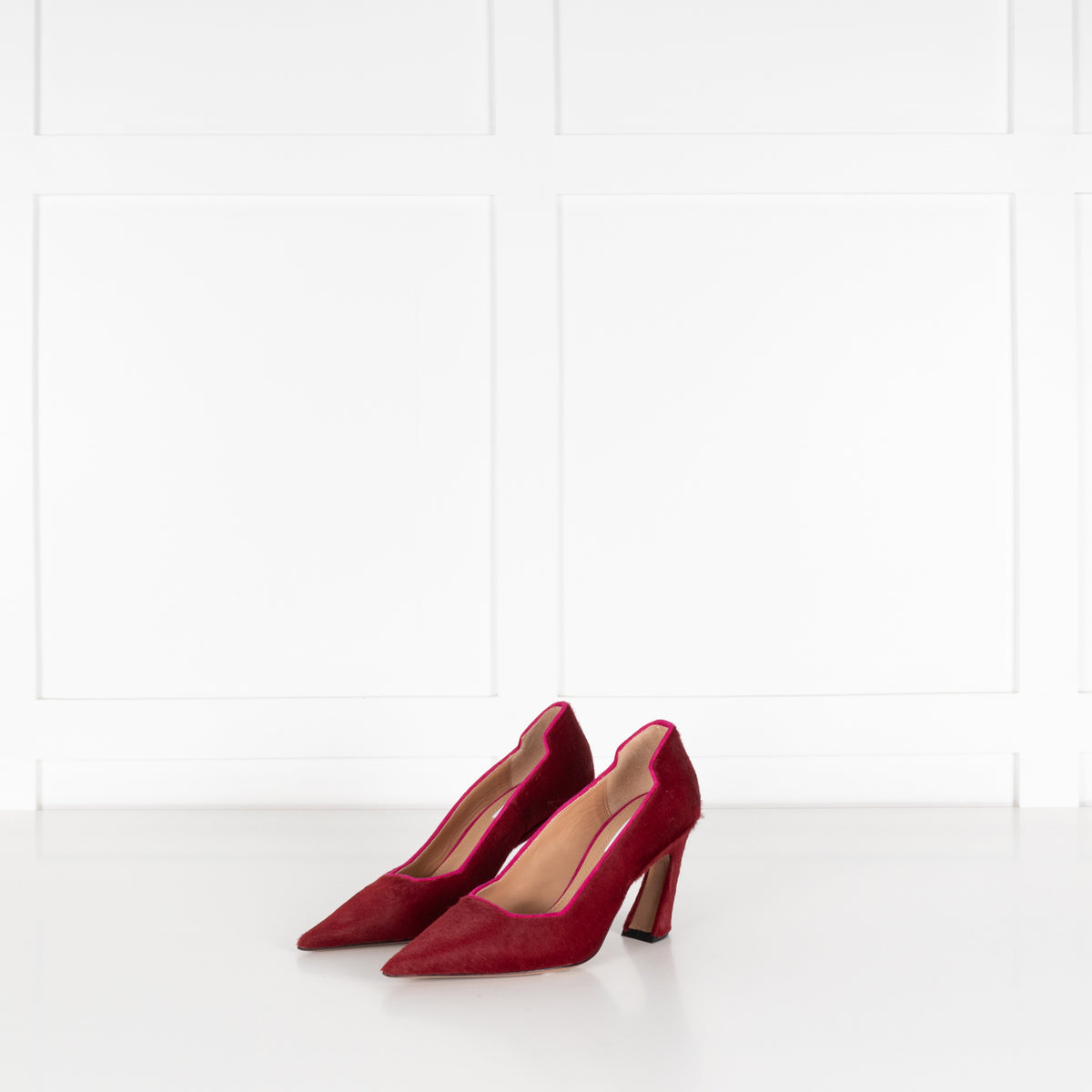 The Fold Red Ponyskin Shoes