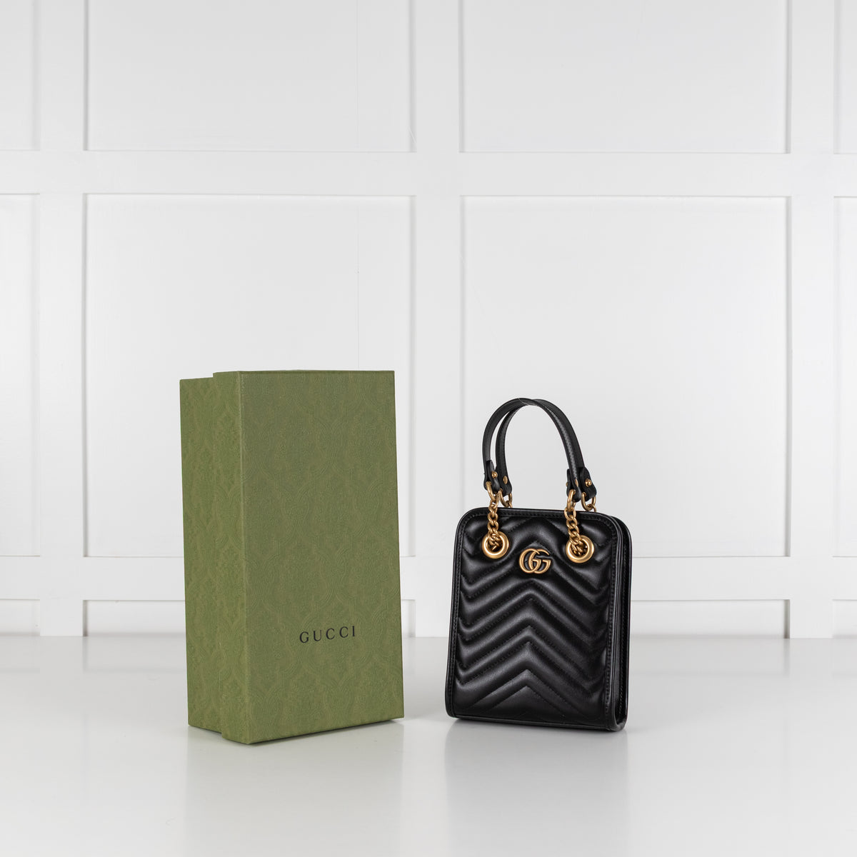 Gucci Black GG Marmont Matelasse Mini Bag