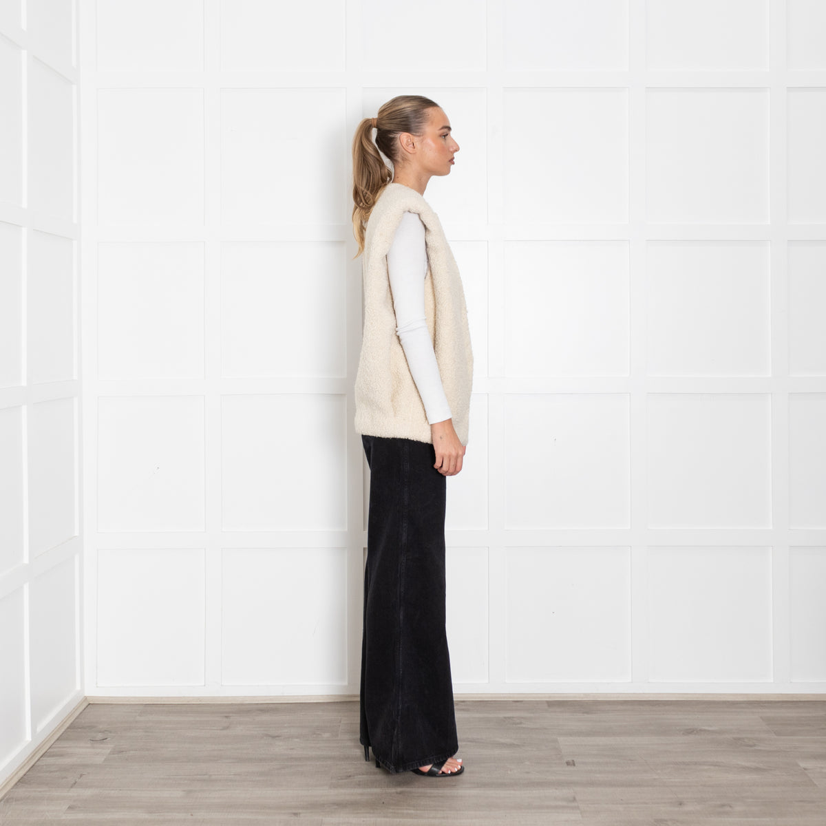 Isabel Marant Gwendalia Brushed Wool Cream Gilet