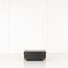 Aspinal Of London Black Leather Trunk Clutch Bag