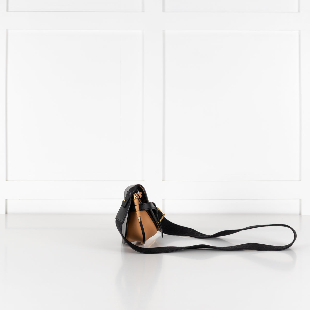 Loewe Tan Black Dual Leather Gate Mini Cross-Body Bag