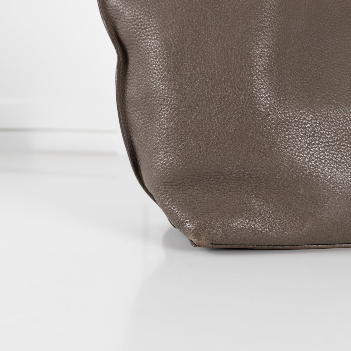 Akris Taupe Medium Shoulder Leather Tote Bag