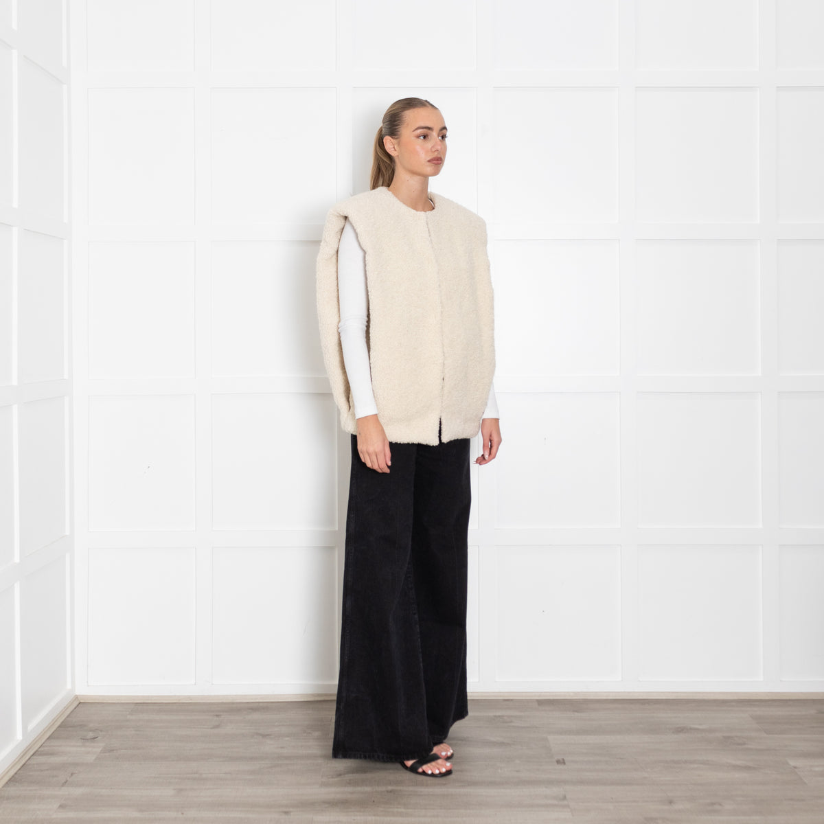 Isabel Marant Gwendalia Brushed Wool Cream Gilet