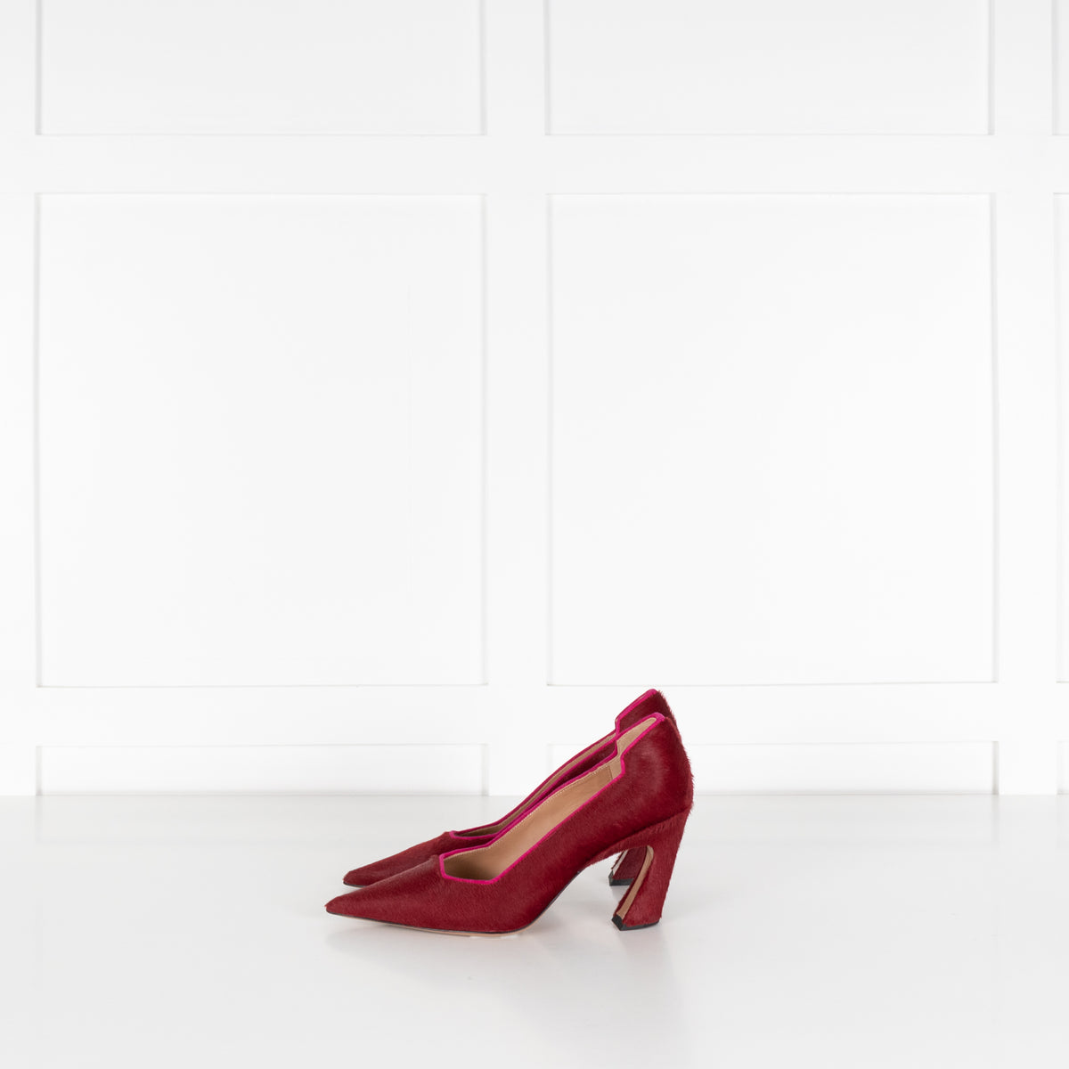 The Fold Red Ponyskin Shoes