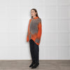 Rabens Saloner Orange and Grey Tie Dye Mohair Jumper