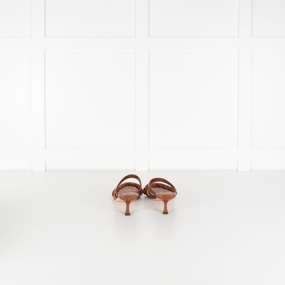 Jimmy Choo Tan Nappa Leather Strappy Heeled Sandals