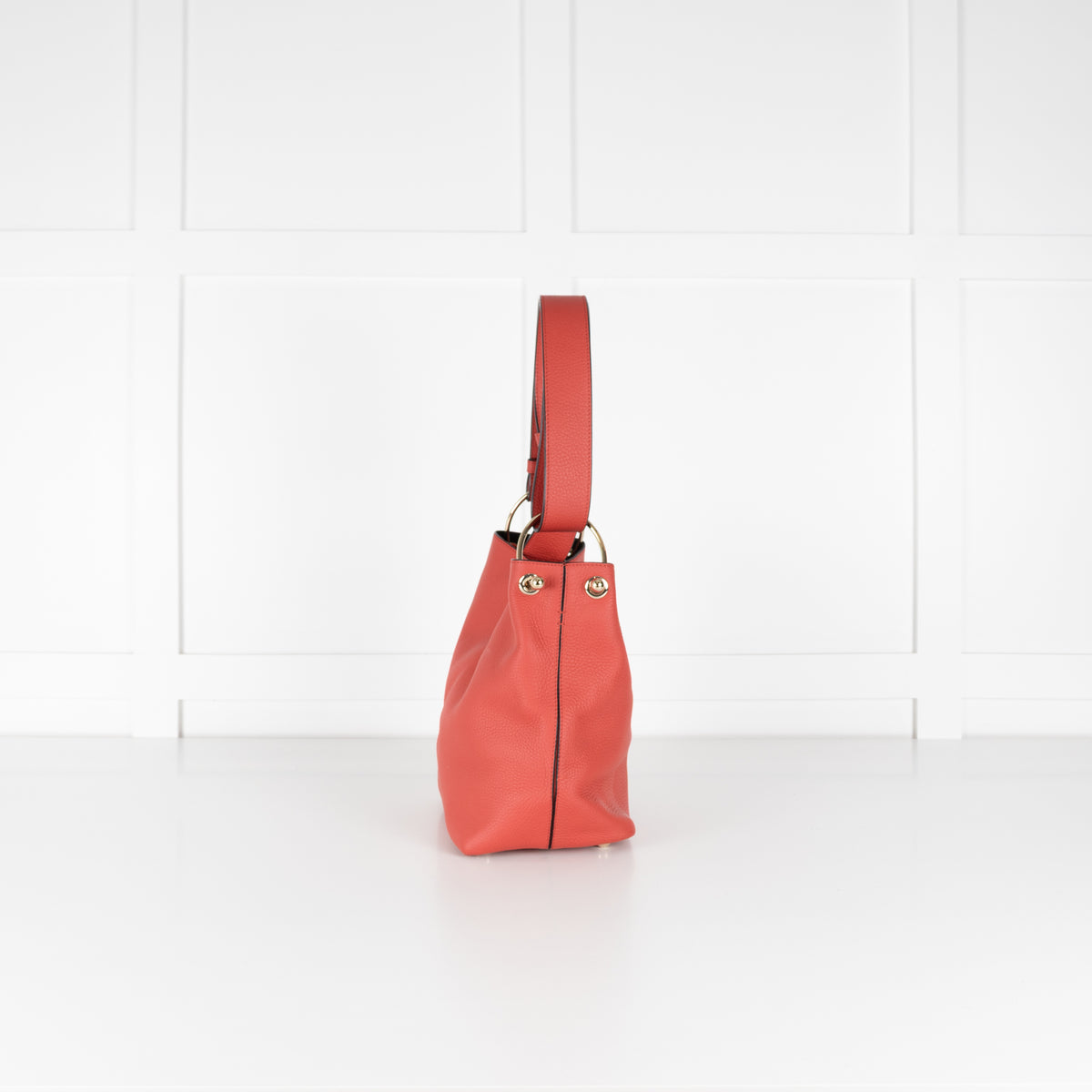 Strathberry Red Leather Lana Shoulder Bag
