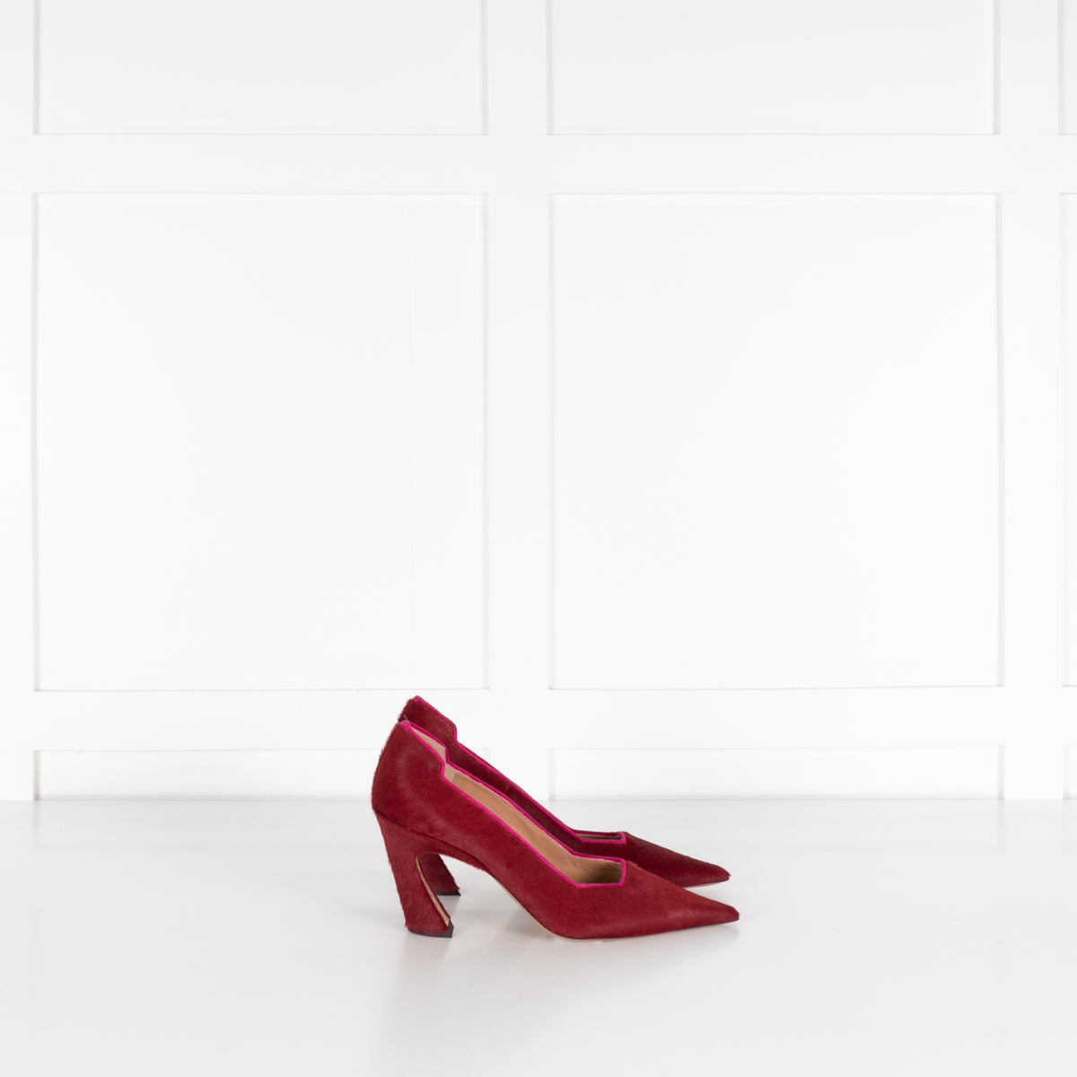 The Fold Red Ponyskin Shoes