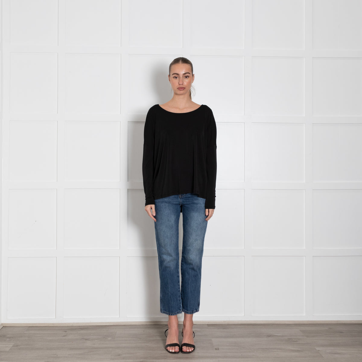 Twist & Tango Black L/S Oversized Top