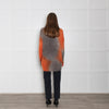 Rabens Saloner Orange and Grey Tie Dye Mohair Jumper