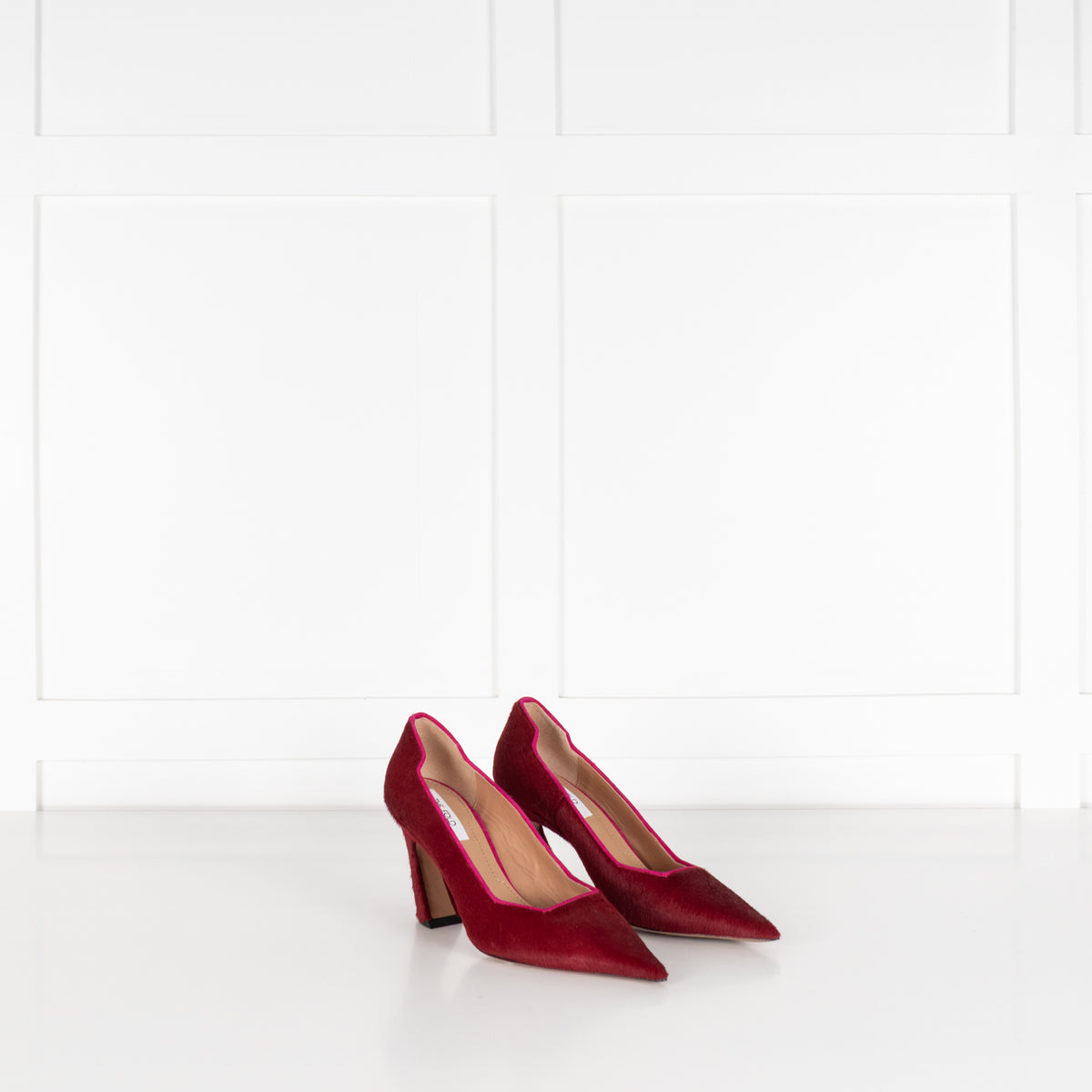 The Fold Red Ponyskin Shoes