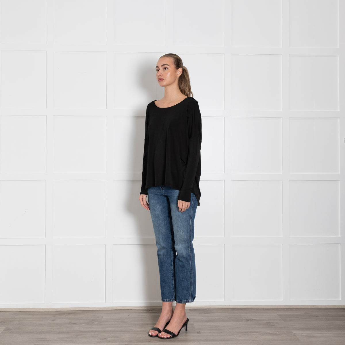 Twist & Tango Black L/S Oversized Top