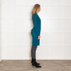 Diane Von Furstenberg Teal Button Up Knitted Long Cardigan