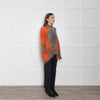 Rabens Saloner Orange and Grey Tie Dye Mohair Jumper