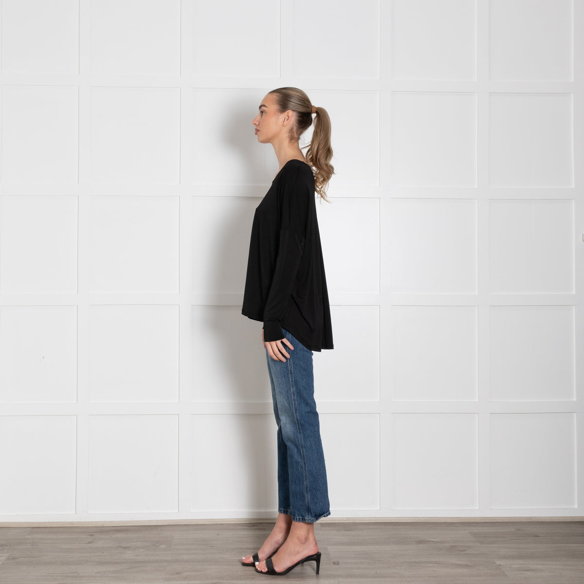 Twist & Tango Black L/S Oversized Top