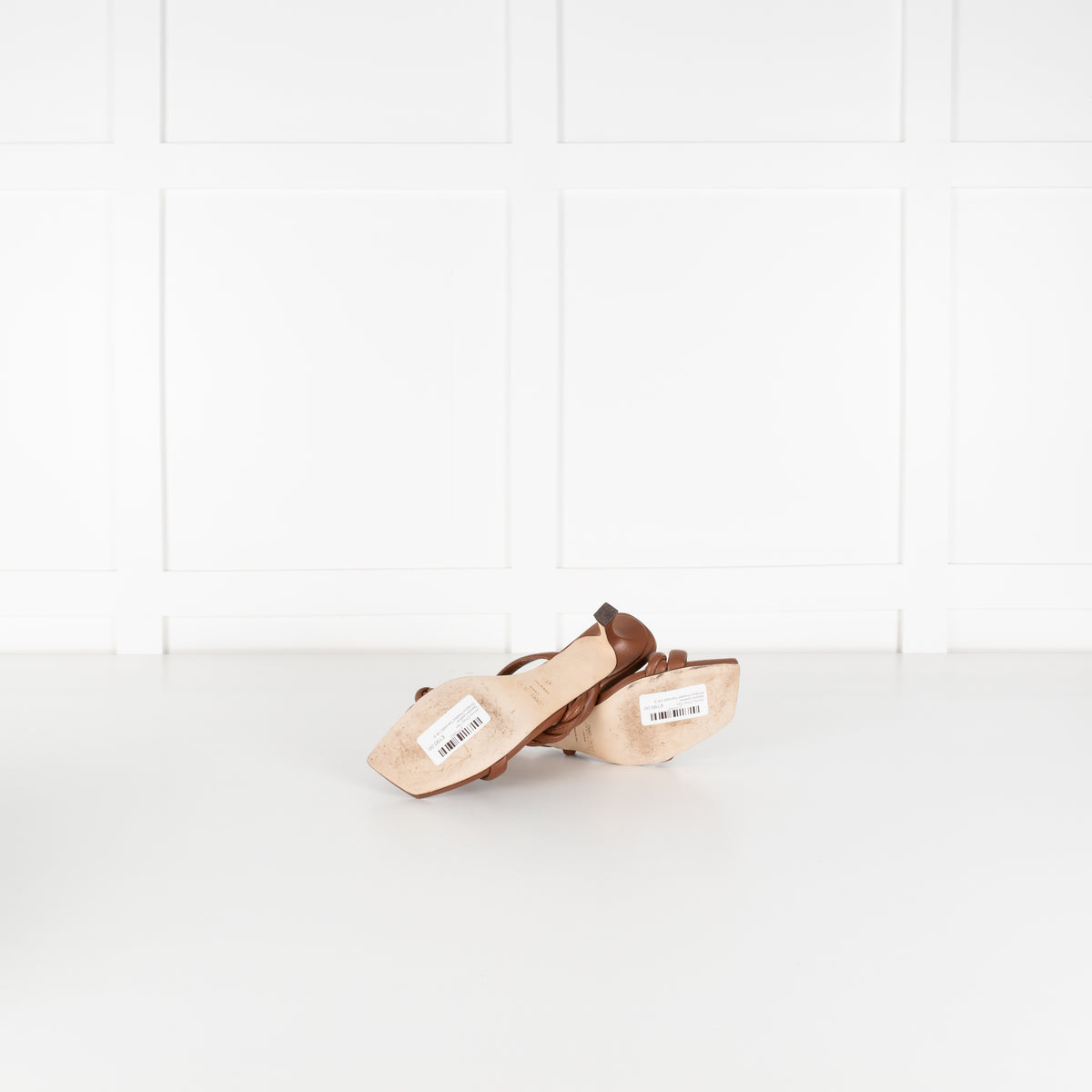 Jimmy Choo Tan Nappa Leather Strappy Heeled Sandals
