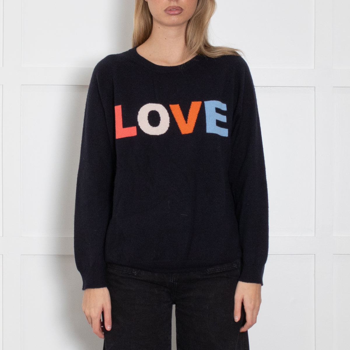 Chinti & Parker Navy Cashmere Love Sweater