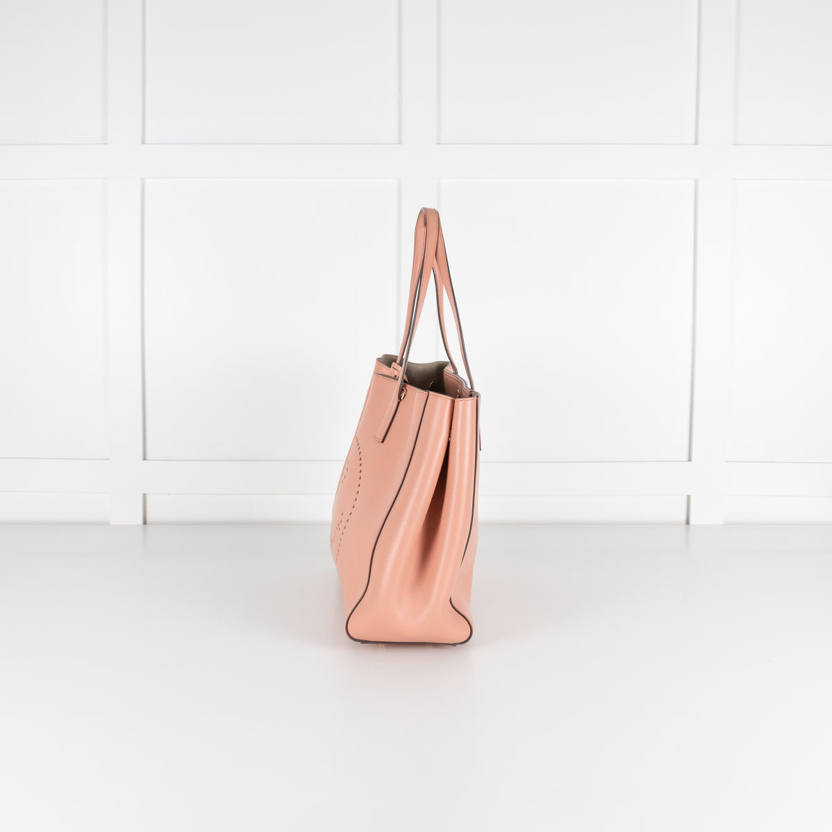 Anya Hindmarch Salmon Smiley Ebury Tote Bag