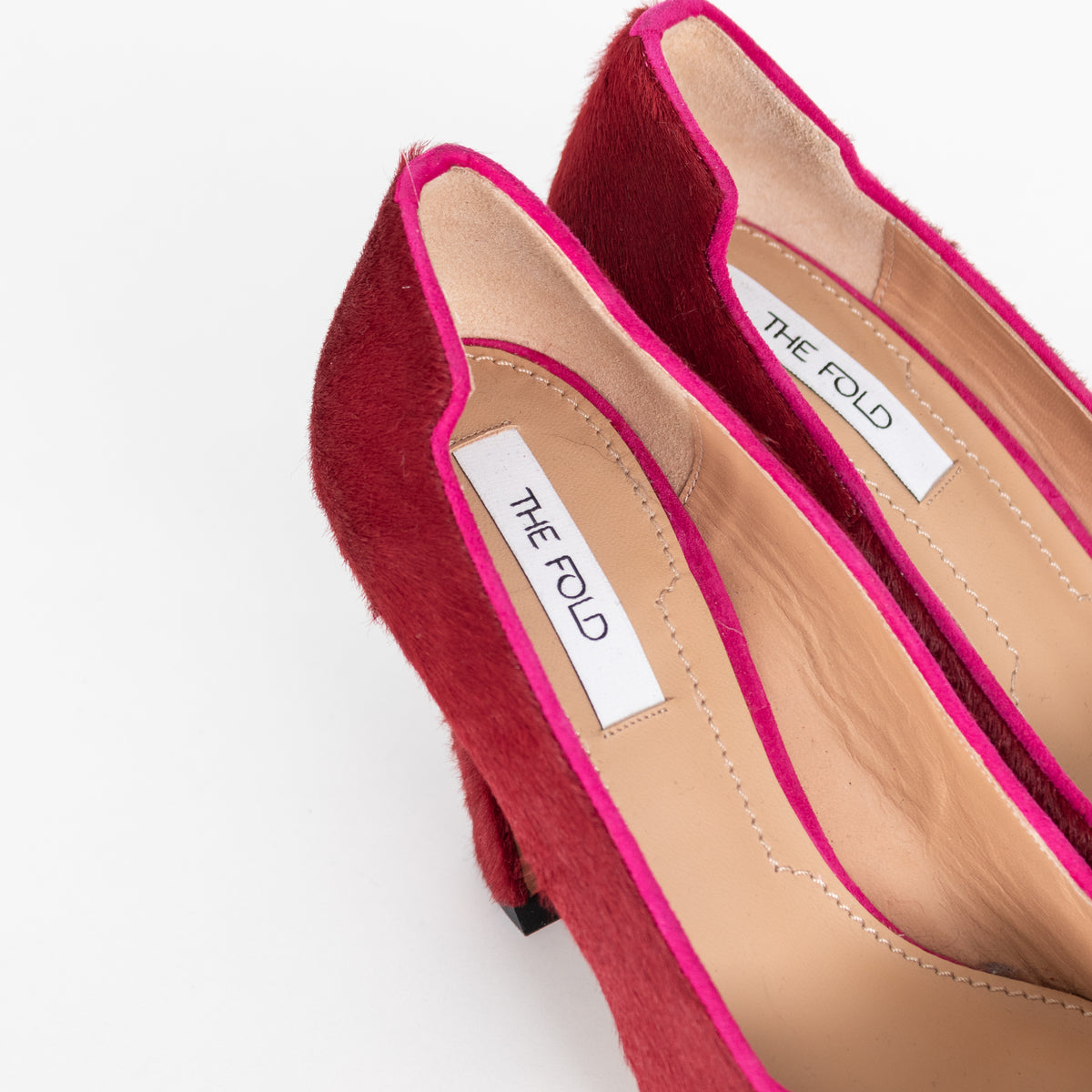 The Fold Red Ponyskin Shoes