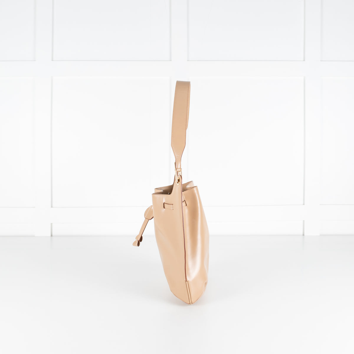 Salvatore Ferragamo Beige Bucket Shoulder Bag