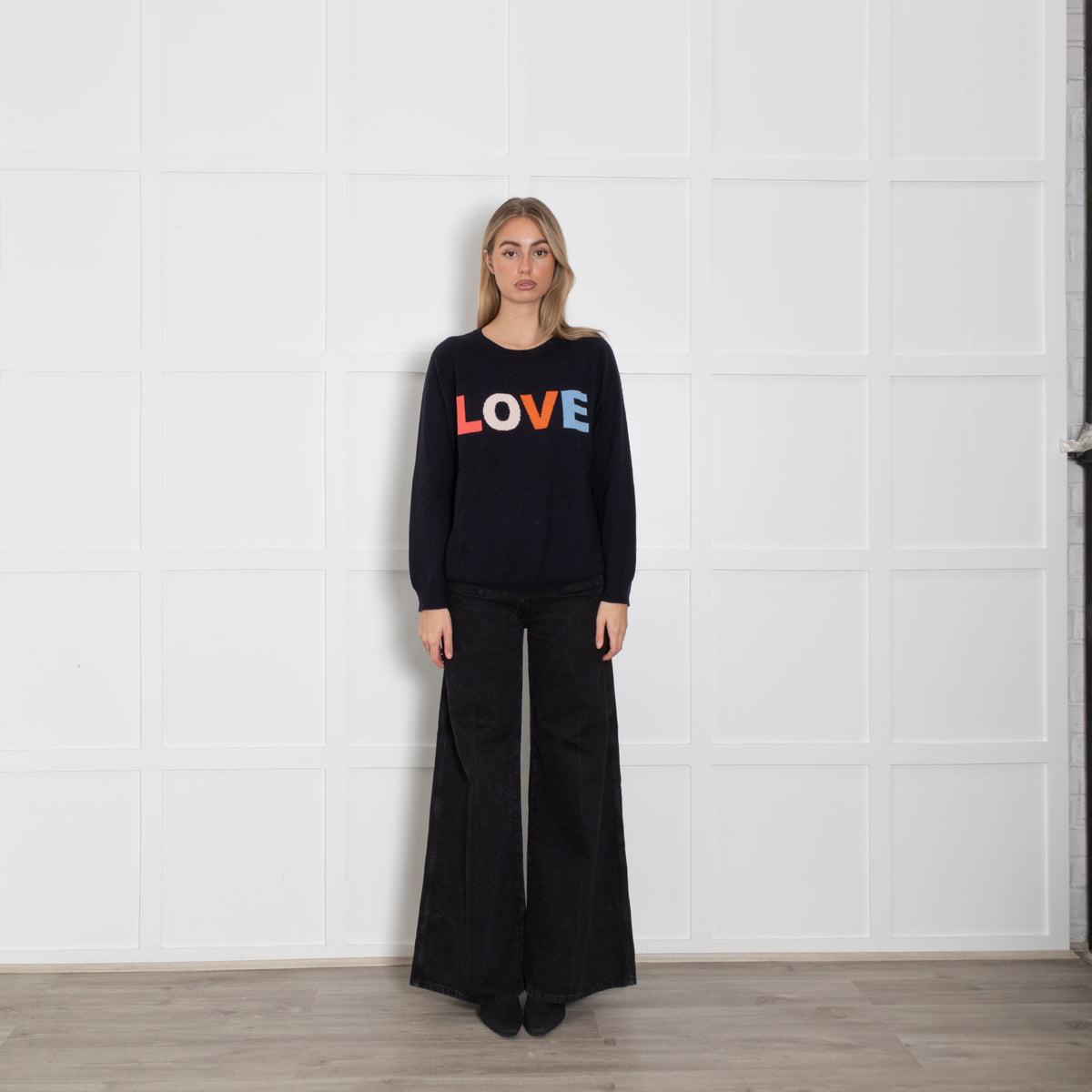 Chinti & Parker Navy Cashmere Love Sweater